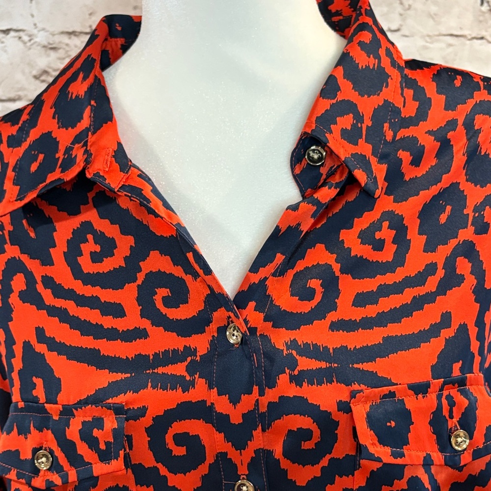 Jones New York Red and Blue Blouse - Picture 7 of 10
